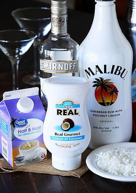 Coconut Snowball Cocktail Ingredients Image