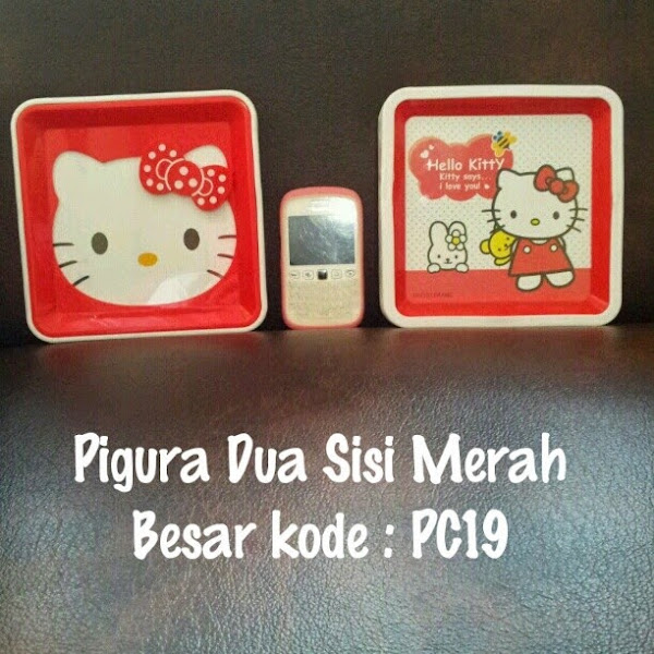 Pigura Foto Hello Kitty Murah  Grosir Ecer Dua Sisi Merah Besar