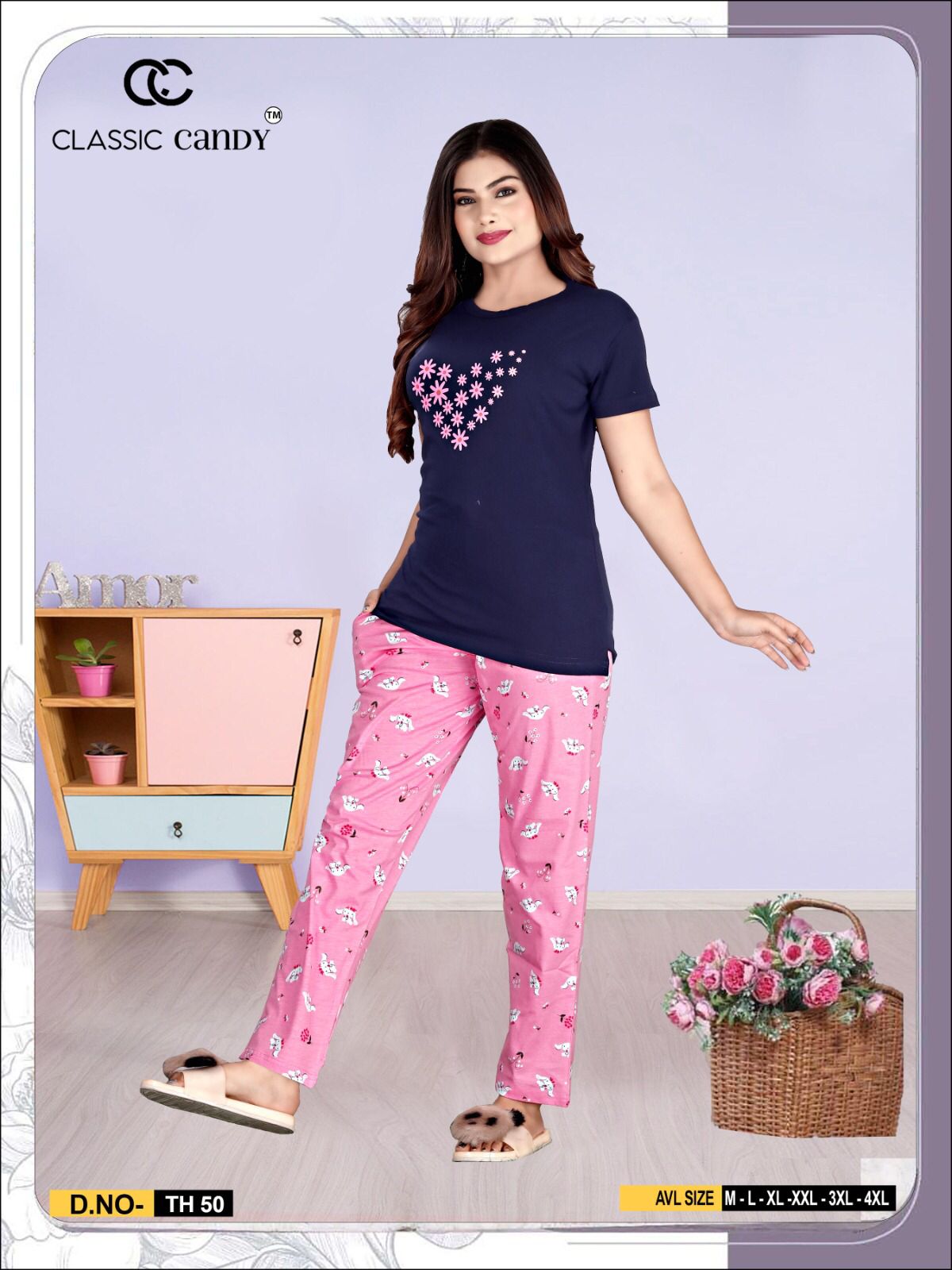 Classic Candy Th 50 Ladies Night Suits Catalog Lowest Price