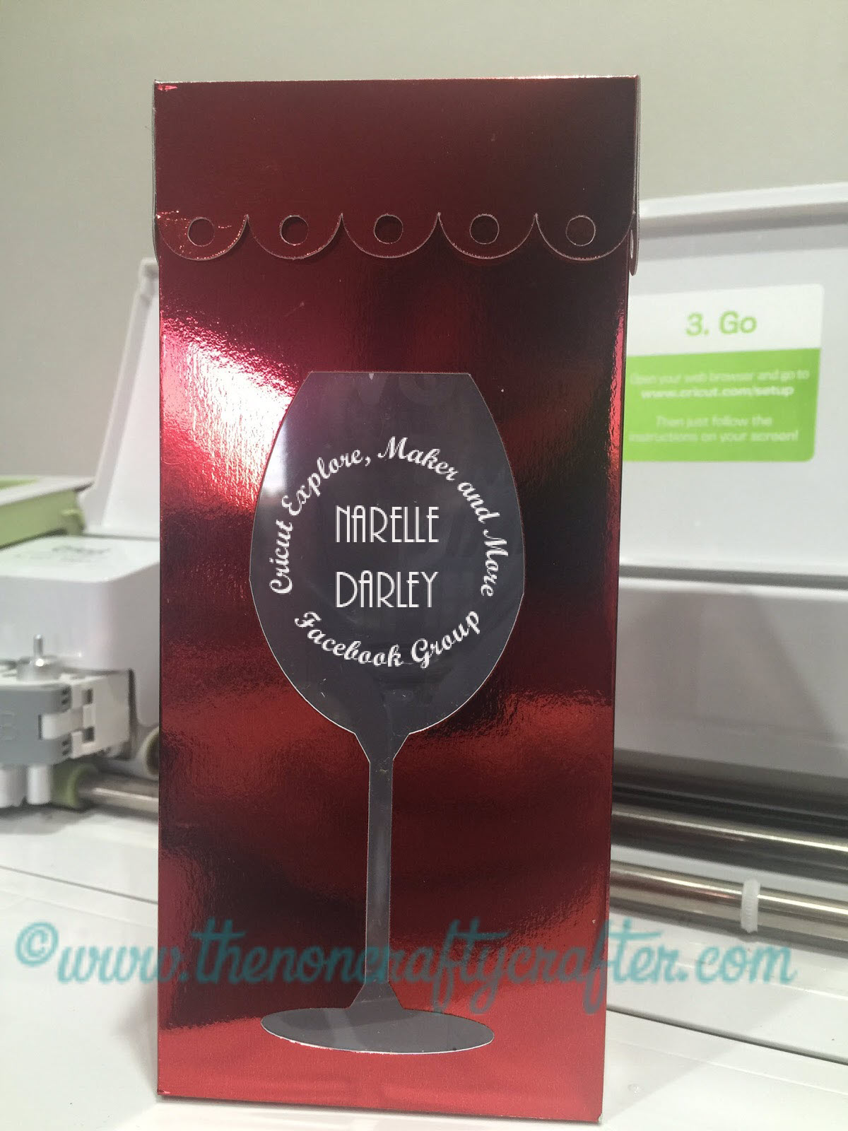 Download The Non Crafty Crafter Wine Glass Box Free Design Space Cut File