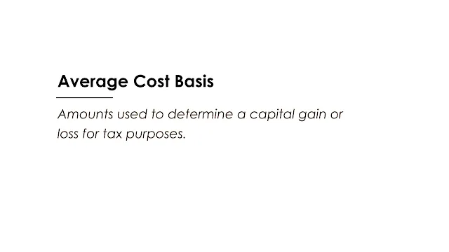 Amounts used to determine a capital gain or loss for tax purposes.