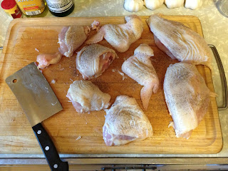 Chicken Split Into Eight Pieces