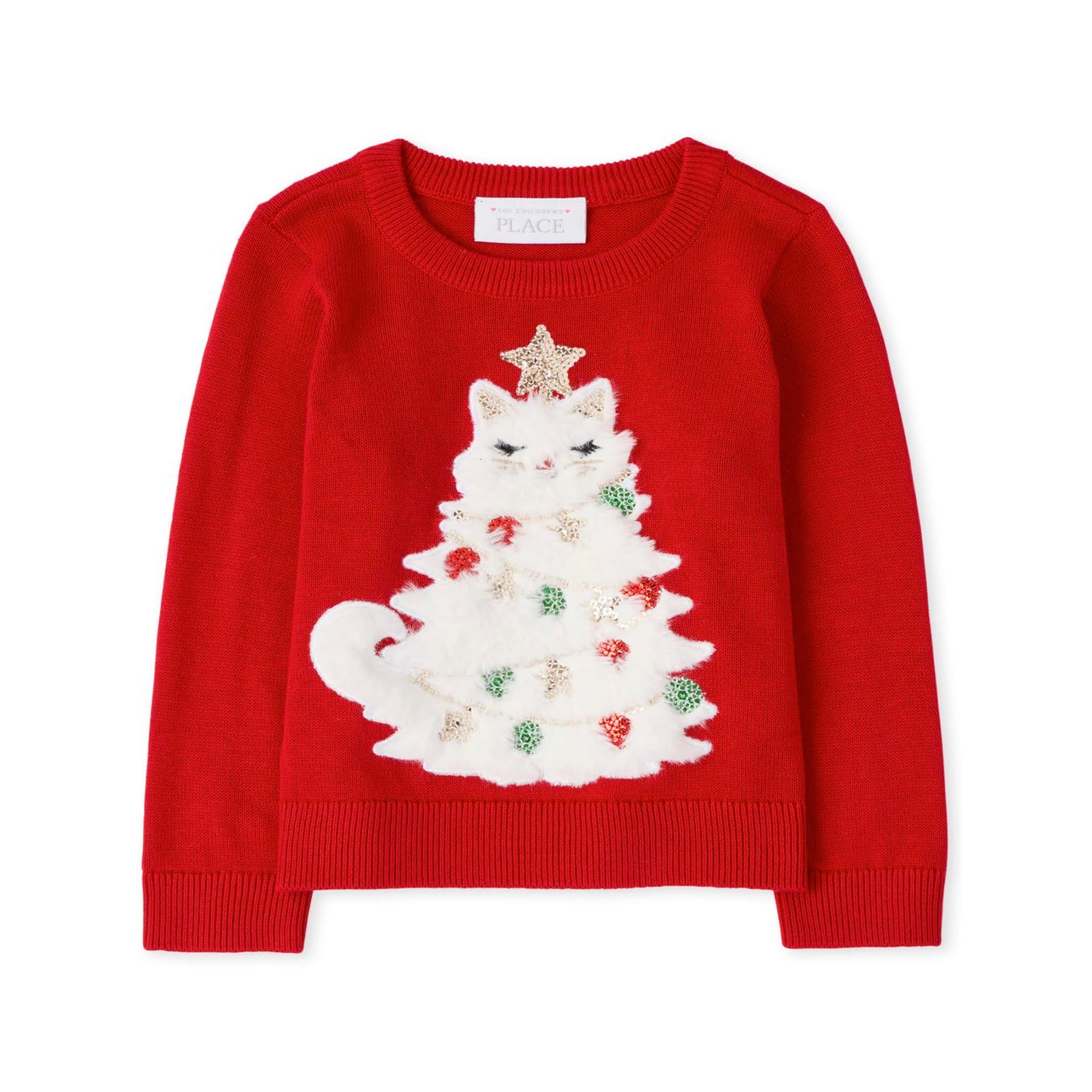 Baby & Toddler Girls Christmas Cat Sweater from The Children's Place