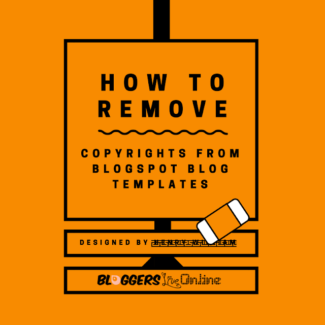 How to remove copyright mark from blogger blog