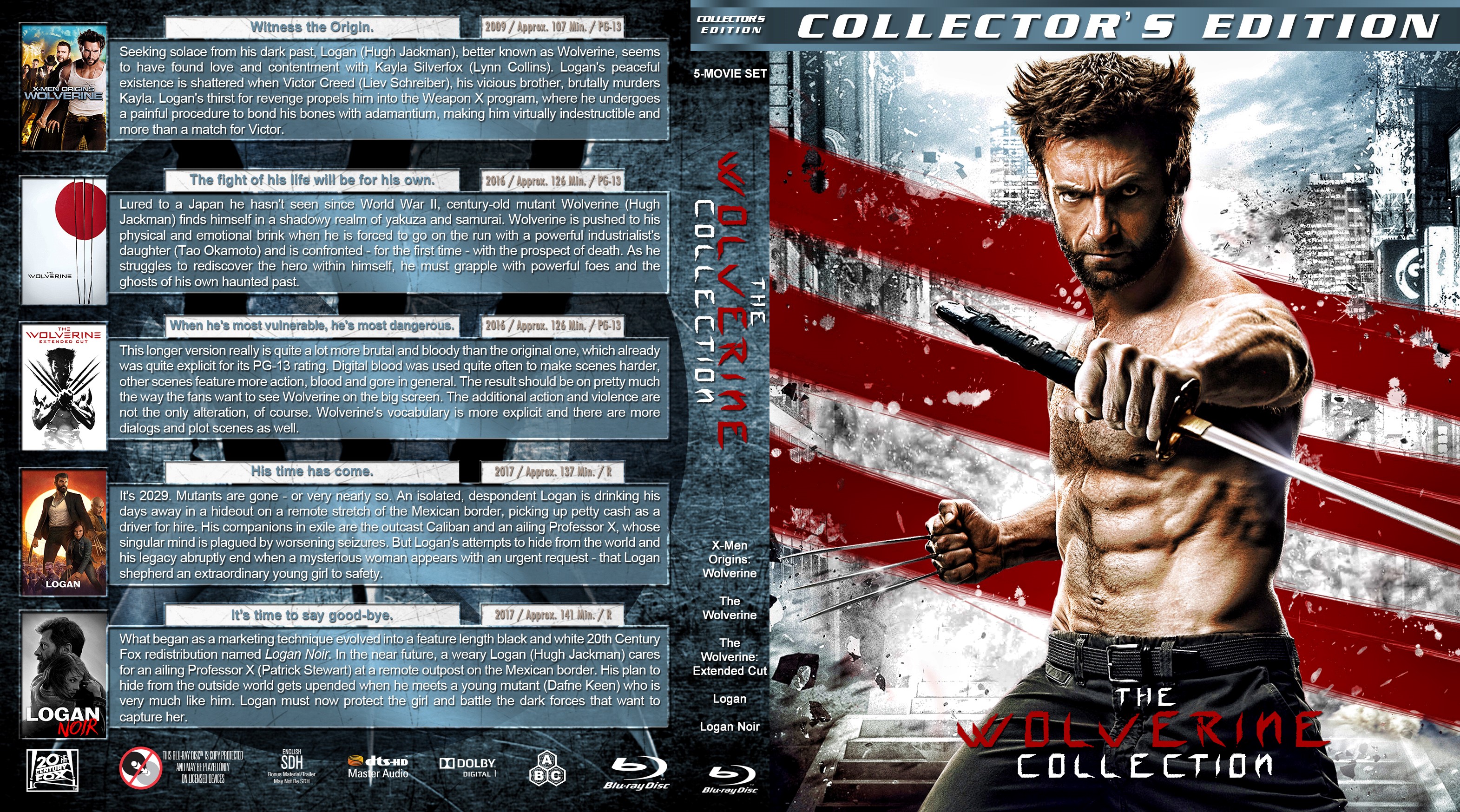 The Wolverine Collection Bluray Cover - Cover Addict - DVD 