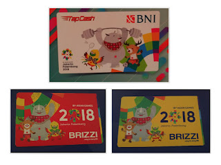 Kartu BNI Tapcash dan Brizzi BRI Edisi Asian Games 2018