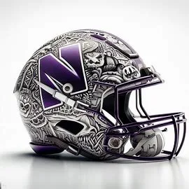 Northwestern Wildcats Halloween Concept Helmets