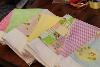 handmade receiving blanket - burp cloth