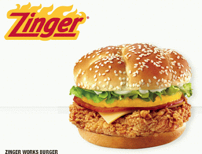 KFC Australia Zinger Works Burger