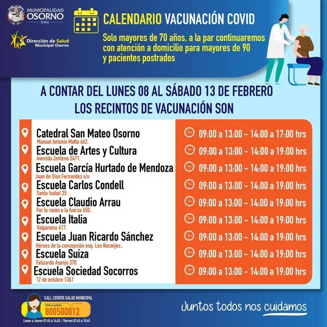 Calendario de vacunación