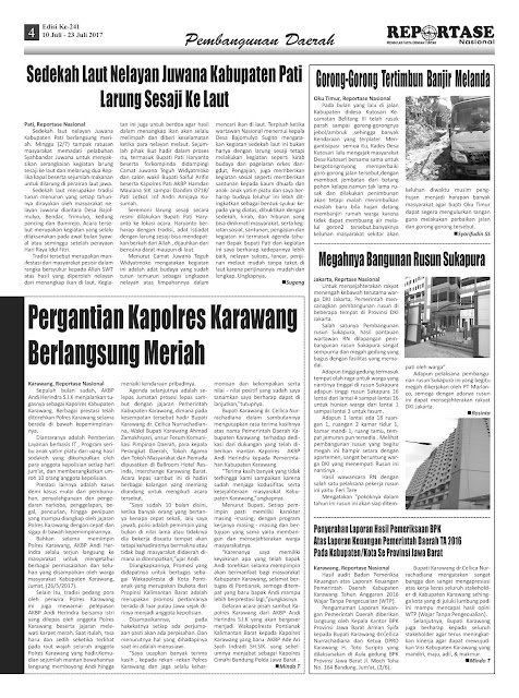 Reportase Nasional Edisi 241 Tanggal 10 Juli - 23 Juli 2017