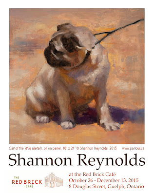 A solo exhibition of paintings by Shannon Reynolds at the Red Brick Cafe in Guelph