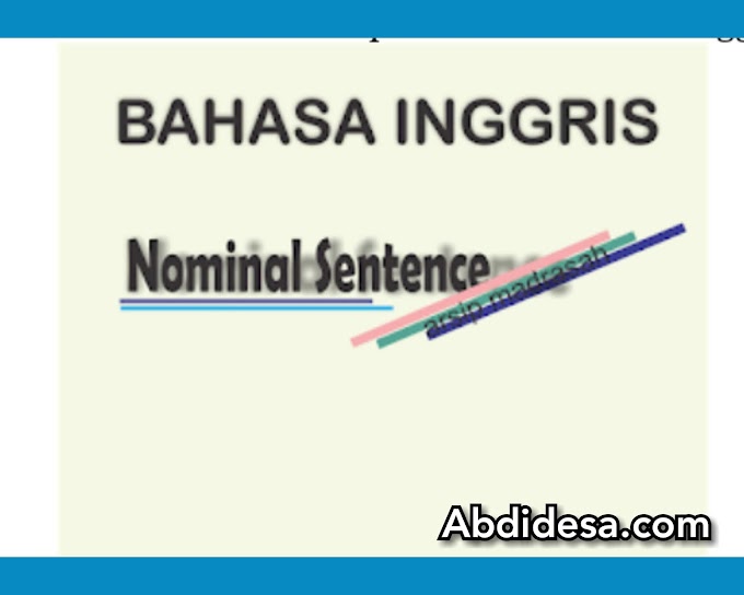  Nominal Sentence (Penggunaan Kalimat Nominal)