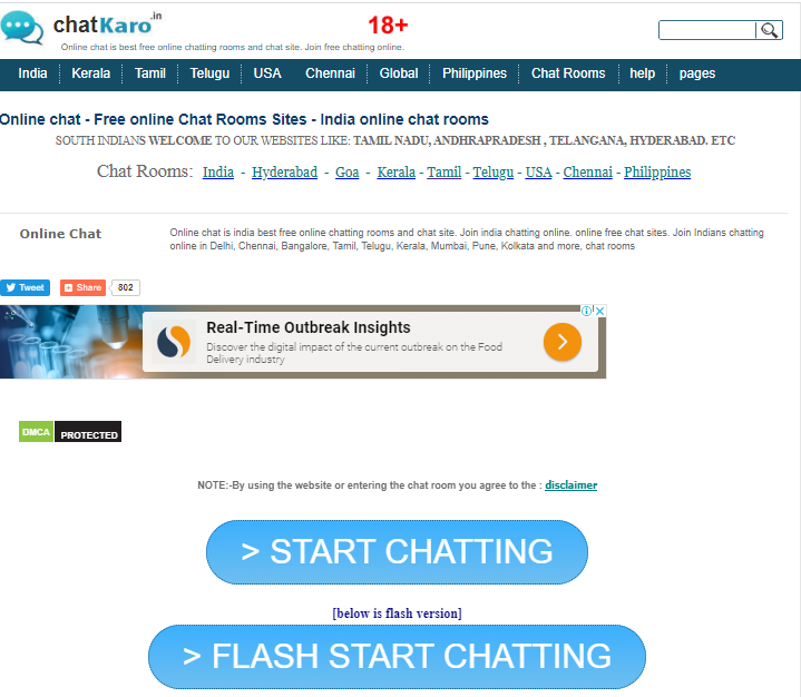 Chatkaro homepage