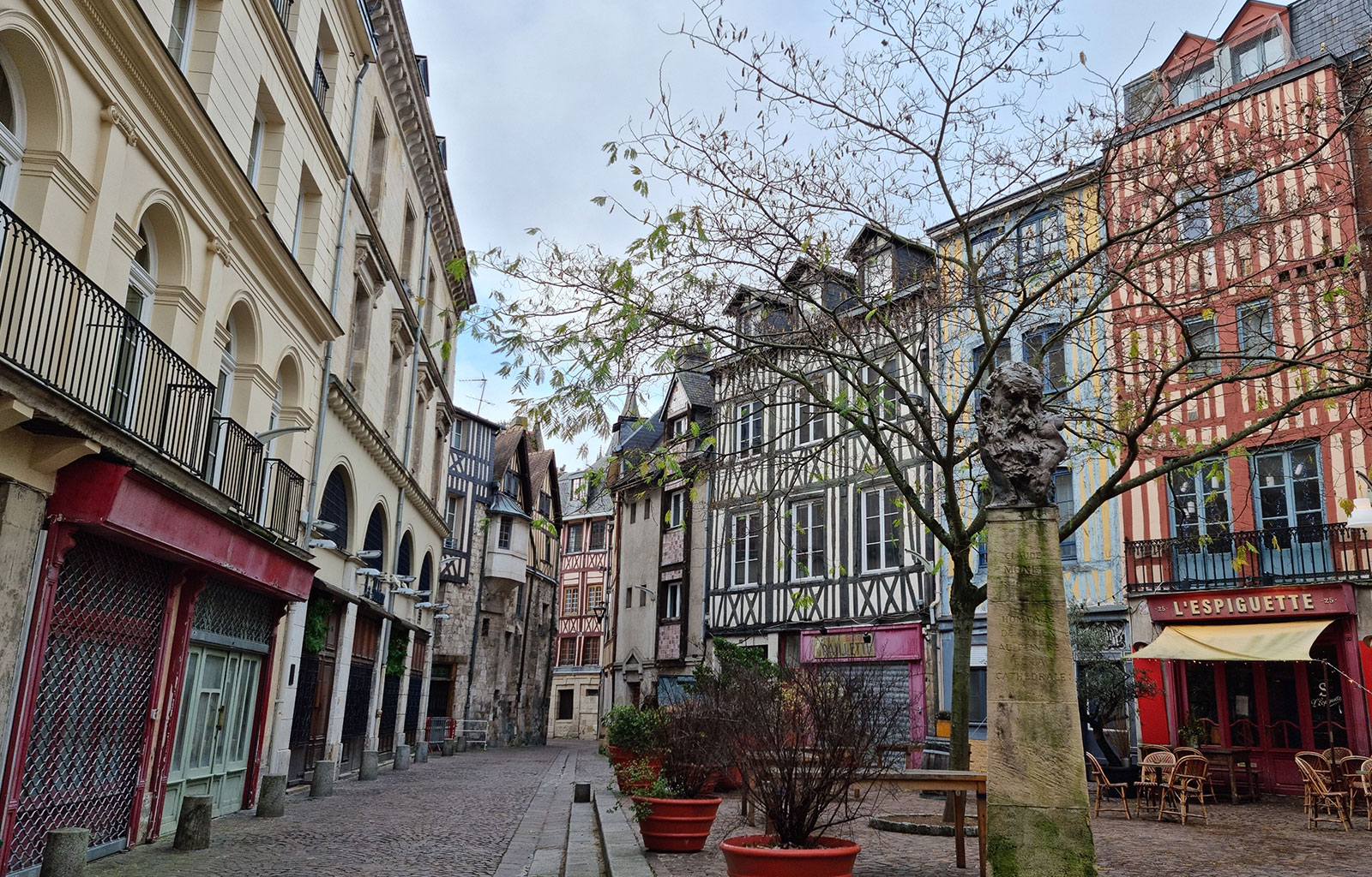 Rue avec maisons à colombages Rouen