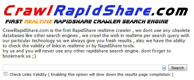 latest rapidshare search engine