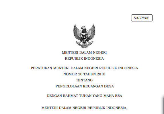 Pelaksana Pengelolaan Keuangan Desa Menurut Permendagri Nomor  Pelaksana Pengelolaan Keuangan Desa Menurut Permendagri Nomor 20 Tahun 2018