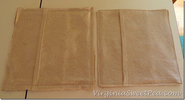 Pillows untrimmed and trimmed
