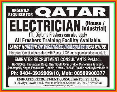 Qatar Electrician Job Vacancies