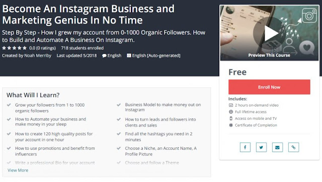 [100% Free] Become An Instagram Business and Marketing Genius In No Time