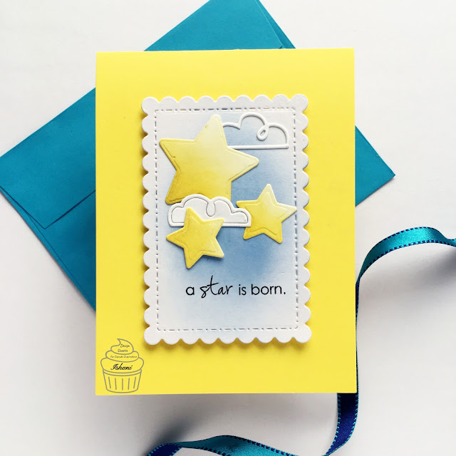 Baby Card, Star is born card, Quillish, CAS card