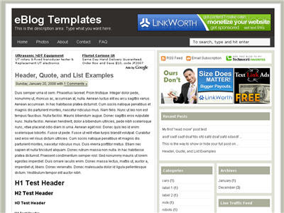 Ads blogger template 