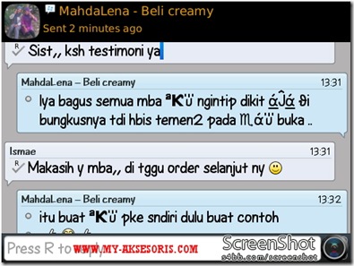 testimoni creamy 