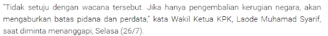 Gile .. Pak Luhut Mengusulkan Koruptor tak dipenjara, tapi hanya di bebankan sanksi mengembalikan kerugian negara, kalo gitu enak dong ya maling dulu, kalo ketahuan tinggal kembalikan Hahahaa - Commando