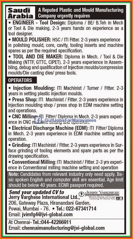 Manufacturing Company KSA lARGE JOB VACANCIES