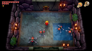 an altered chamber from Level 5 with a water pool at the bottom right