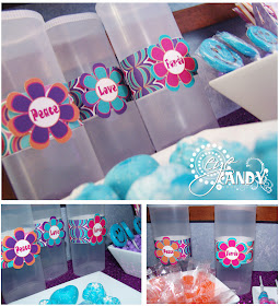 candy bar containers, peace party candy bar