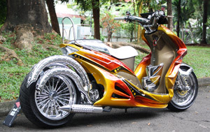 yamaha mio lowrider modifikasi