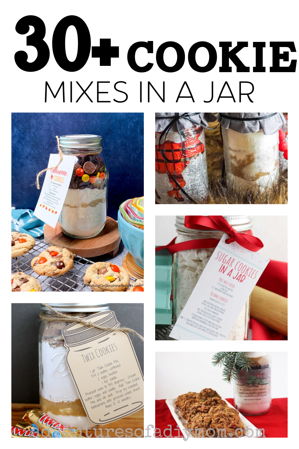 Festive Sugar Cookie Mix in a Jar {With Free Printable Tag