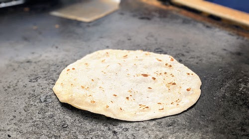 Flour tortilla made for each burrito