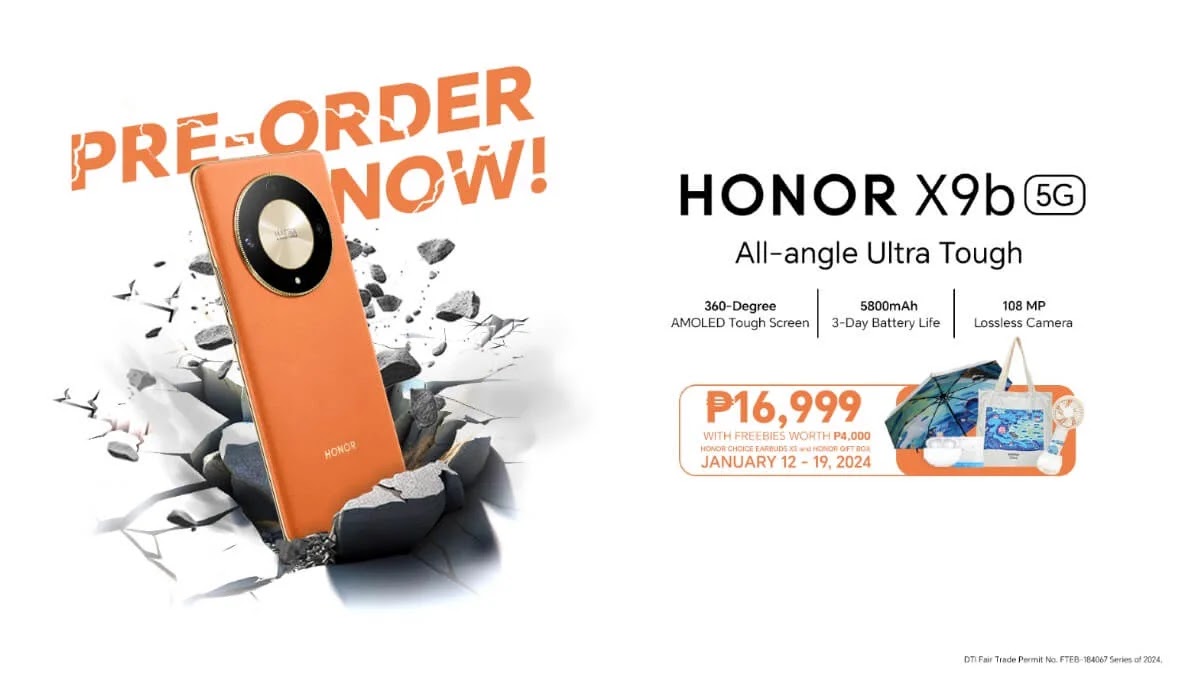 Redefining Mid-Range Innovation; HONOR Philippines Launches the Ultra-Tough HONOR X9b 5G for Only Php16,999
