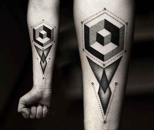 Tatuagens geométricas: 50 opções para homens estilosos