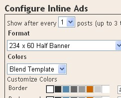 configure the ads