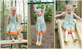 One pattern, two looks: sewing the Perfect Party (& Play) Dress by Tie Dye Diva for Easter and for the playground. | The Inspired Wren