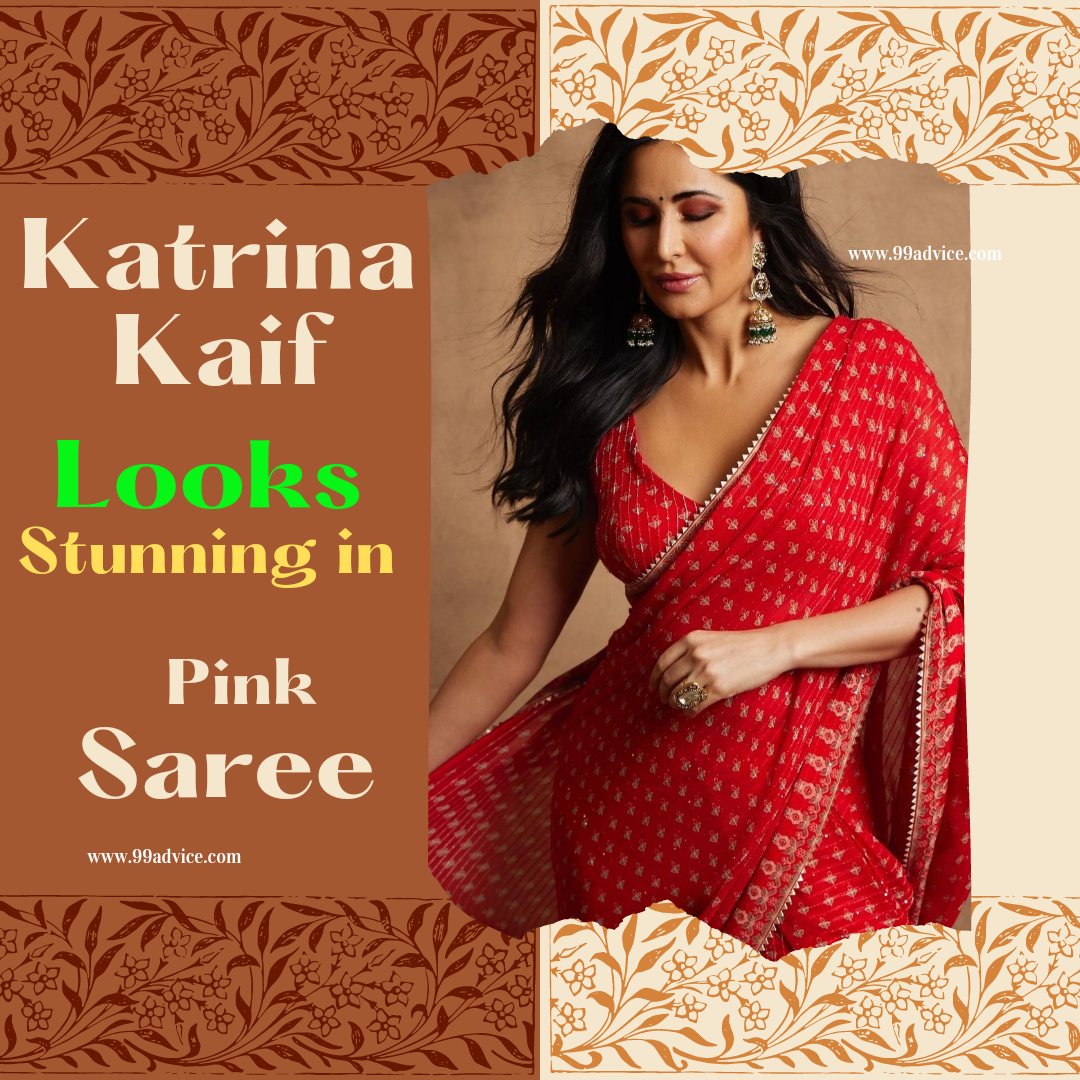 Katirna Kaif New Look: कैटरीना कैफ ने गुलाबी साड़ी पर व्हाइट स्नीकर्स पहन कर दिखाया गजब का स्वैग