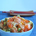 Raw Salmon Salad with an Asian touch