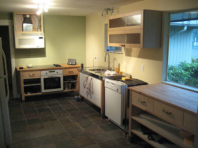 Typical Kitchen Multicolor Walls And Small Window Interior