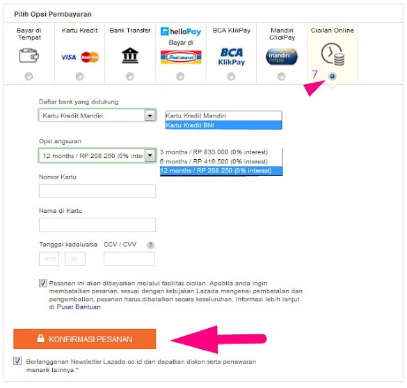 Cara Cicilan Kartu Kredit Bca Di Lazada : Cara Kredit di Lazada dengan Kartu Kredit - Djawanews.com - Berikut cara buat kartu kredit bca beserta fitur dan persyaratan pembukaan bca credit anda dapat mengubah transaksi menjadi program cicilan tetap namun dengan bunga kompetitif yang ringan.