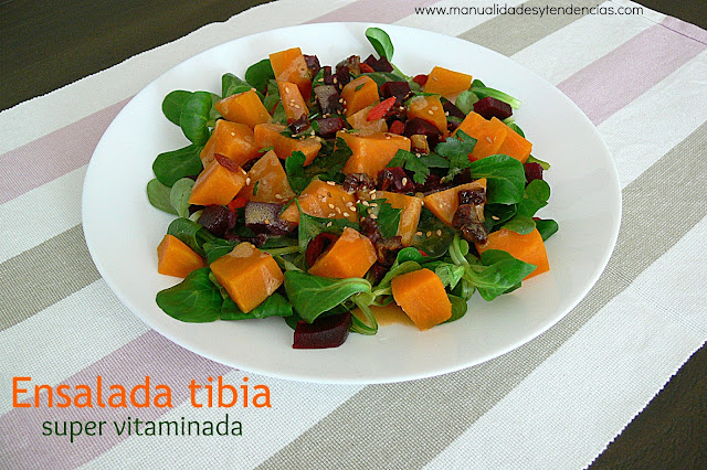 Receta de ensalada tibia sana