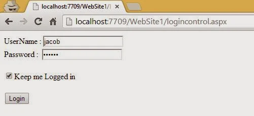 Custom Login control with session and cookies in ASP.NET