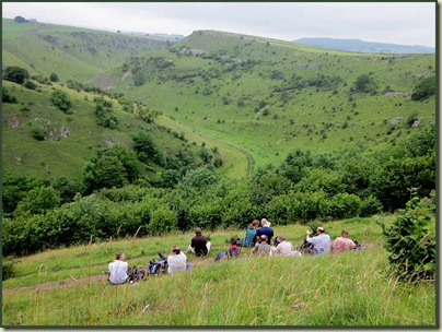 Looking down to Tansley Dale