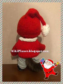 kiki monchhichi noël tricot fait main handmade christmas poupée doll kinitting