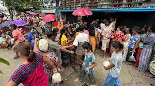 The World Bank released that 32 percent of Myanmar's population is poor