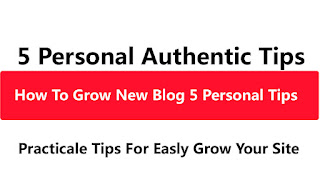 How To Grow New Blog 5 Personal Tips
