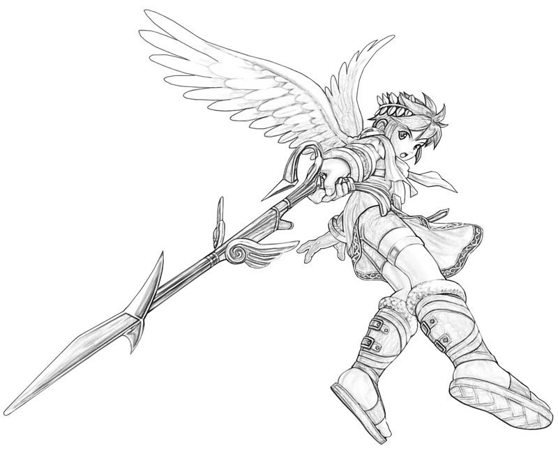 kid-icarus-pit-weapon-coloring-pages