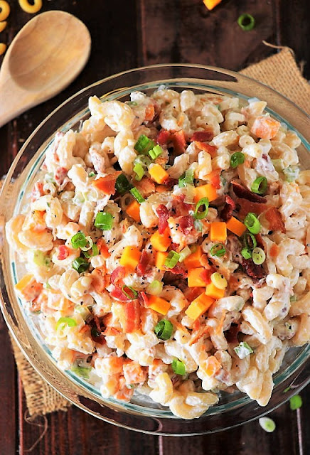 Loaded Baked Potato Macaroni Salad with Bacon Image